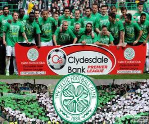 Puzzle de Celtic FC, campeón de la Premier League de Escocia 2012-2013