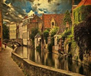Puzzle de Centro histórico ciudad de Brujas, Bélgica