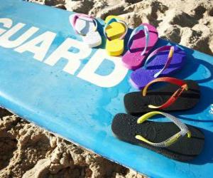 Puzzle de Chancletas o sandalias hawaianas para disfrutar del verano