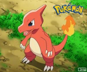 Puzzle de Charmeleon es la evolución de Charmander y la preevolución de Charizard