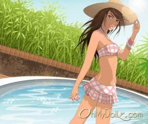 Puzzle de Chica de Oh My Dollz en verano
