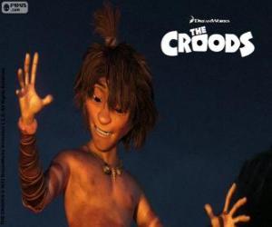 Puzzle de Chico, un muchacho cavernícola nómada que usa la inteligencia en lugar de la fuerza