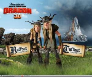 Puzzle de Chusco y Brusca Thorston, hermano y hermana gemelos, unos matones con malas intenciones