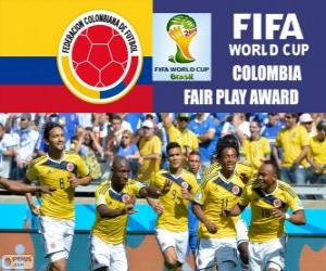 Puzzle de Colombia, Premio Fair Play. Mundial de Fútbol Brasil 2014