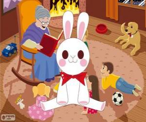 Puzzle de Conejo blanco de un cuento de hadas