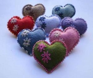 Puzzle de Corazones de colores