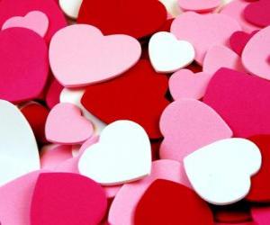 Puzzle de Corazones para celebrar el día de los enamorados