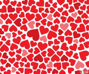Puzzle de Corazones rojos