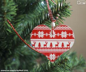 Puzzle de Corazón de Navidad