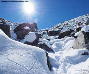 Puzzle de Corazón en la nieve