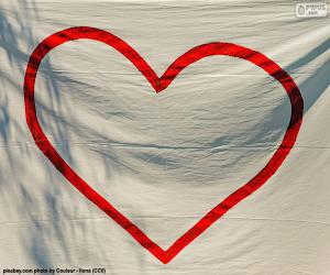 Puzzle de Corazón pintado