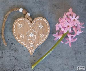 Puzzle de Corazón y flor