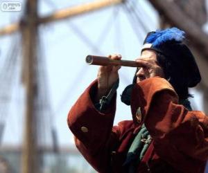 Puzzle de Cristóbal Colón llegando al Nuevo Mundo, el Descubrimiento de las Américas