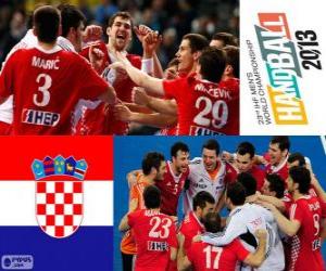 Puzzle de Croacia medalla de Bronce en el Mundial de Balonmano 2013