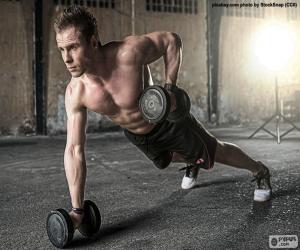 Puzzle de Crossfit con pesas