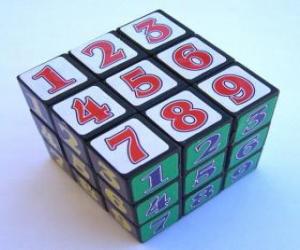 Puzzle de Cubo de Rubik con  números