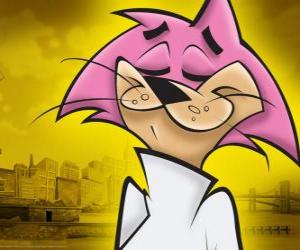 Puzzle de Cucho, el gato más alto de la pandilla con su ropa de cuello alto y mangas largas