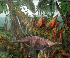 Puzzle de Dacentrurus, medía aproximadamente 10 metros de longitud y casi 3,5 de altura.