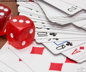 Puzzle de Dados y cartas