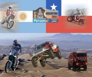Puzzle de Dakar 2011 Argentina Chile