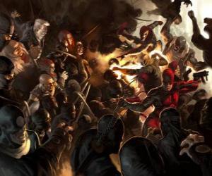 Puzzle de Daredevil, El hombre sin miedo es un superhéroe ciego que tiene los otros sentidos superdesarrollados y posee un sexto sentido, la ecolocalización