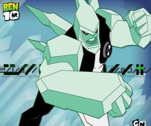 Puzzle de Diamondhead es un alien con el cuerpo hecho de cristal extremadamente duro