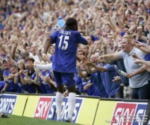 Puzzle de Didier Drogba celebrando un gol