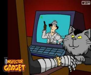 Puzzle de Doctor Gang con su mascota, el gato obeso MADgato. Doctor Garra es el líder de la organitzación criminal MAD