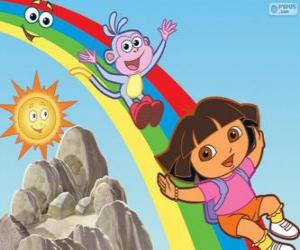 Puzzle de Dora, Botas y el arco iris
