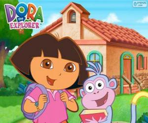 Puzzle de Dora y Botas van a la escuela