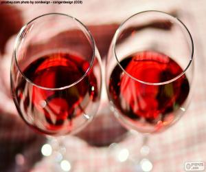 Puzzle de Dos copas de vino