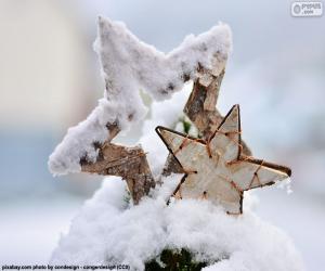 Puzzle de Dos estrellas con nieve