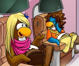 Puzzle de Dos pingüinos en la peluquería