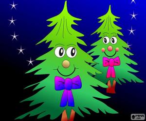Puzzle de Dos árboles de Navidad