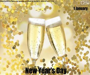 Puzzle de Día de Año Nuevo