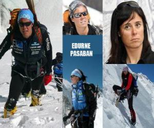 Puzzle de Edurne Pasaban es una alpinista española y la primera mujer en la historia en ascender a los 14 ochomiles (montañas de más de 8.000 metros) del planeta.