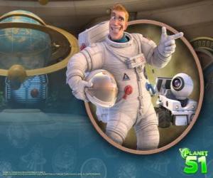 Puzzle de El capitán Charles Chuck Baker, junto a su robot Rover