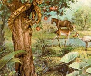 Puzzle de El Demonio en forma de serpiente en el Árbol de la Ciencia del bien y del Mal