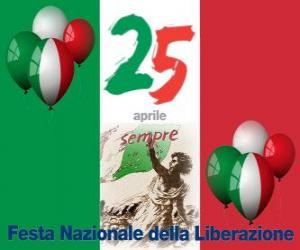 Puzzle de El Día de la Liberación, fiesta nacional de Italia que se celebra el 25 de abril