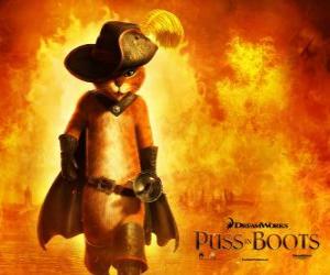 Puzzle de El Gato con Botas, el protagonista de la nueva película de DreamWorks