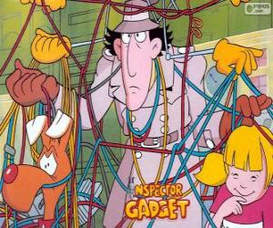 Puzzle de El inspector Gadget y Sophie en una misión