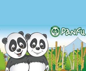 Puzzle de el mundo panda de Panfu