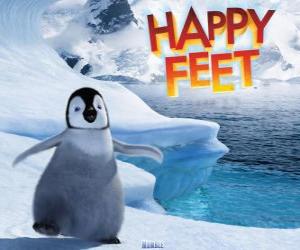 Puzzle de El pequeño pingüino emperador, protagonista de Happy Feet