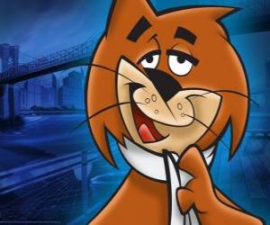 Puzzle de El seductor gato Panza con su bufanda blanca al cuello