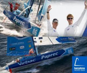 Puzzle de El Virbac-Paprec 3 ganador de la Barcelona World Race 2010-11