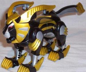 Puzzle de El Zord León. Power Ranger Amarillo. Ninja Power Rangers