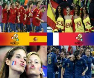 Puzzle de España - Francia, cuartos de final, Euro 2012