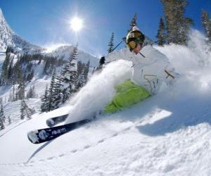 Puzzle de Esquiador fuera pista