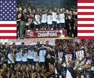 Puzzle de Estados Unidos Campeón del Campeonato Mundial FIBA 2010 en Turquia