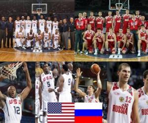 Puzzle de Estados Unidos - Rusia, quartos de final, Campeonato Mundial FIBA 2010 en Turquia
